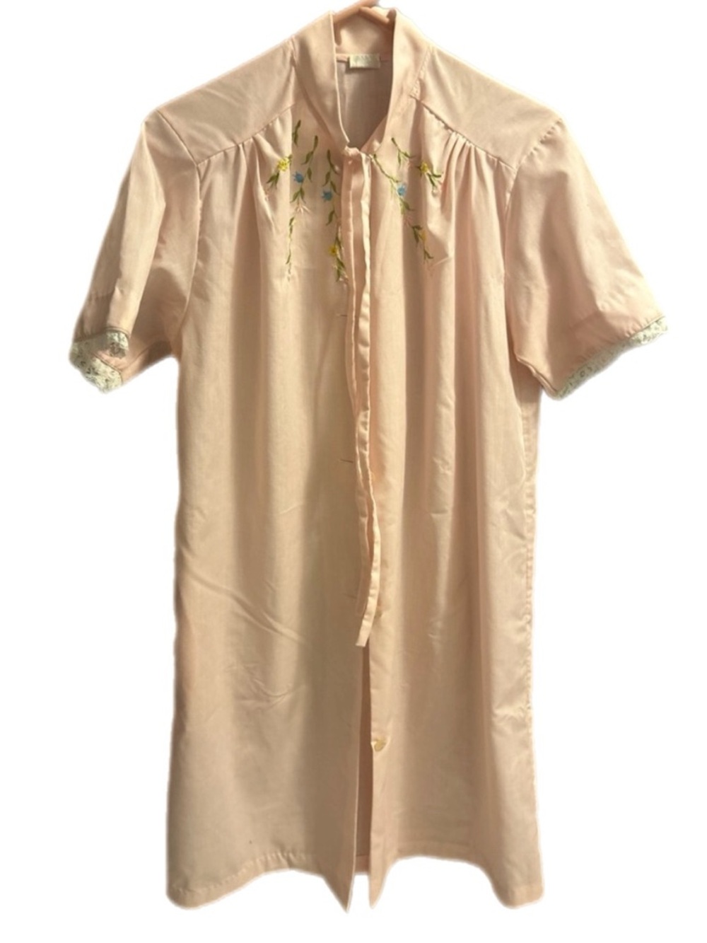 Vintage Pink Embroidered Nightgown